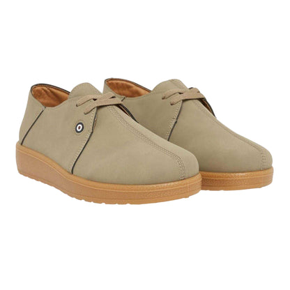 Sand - Back - Lambretta Mens Panda Canvas Trainers