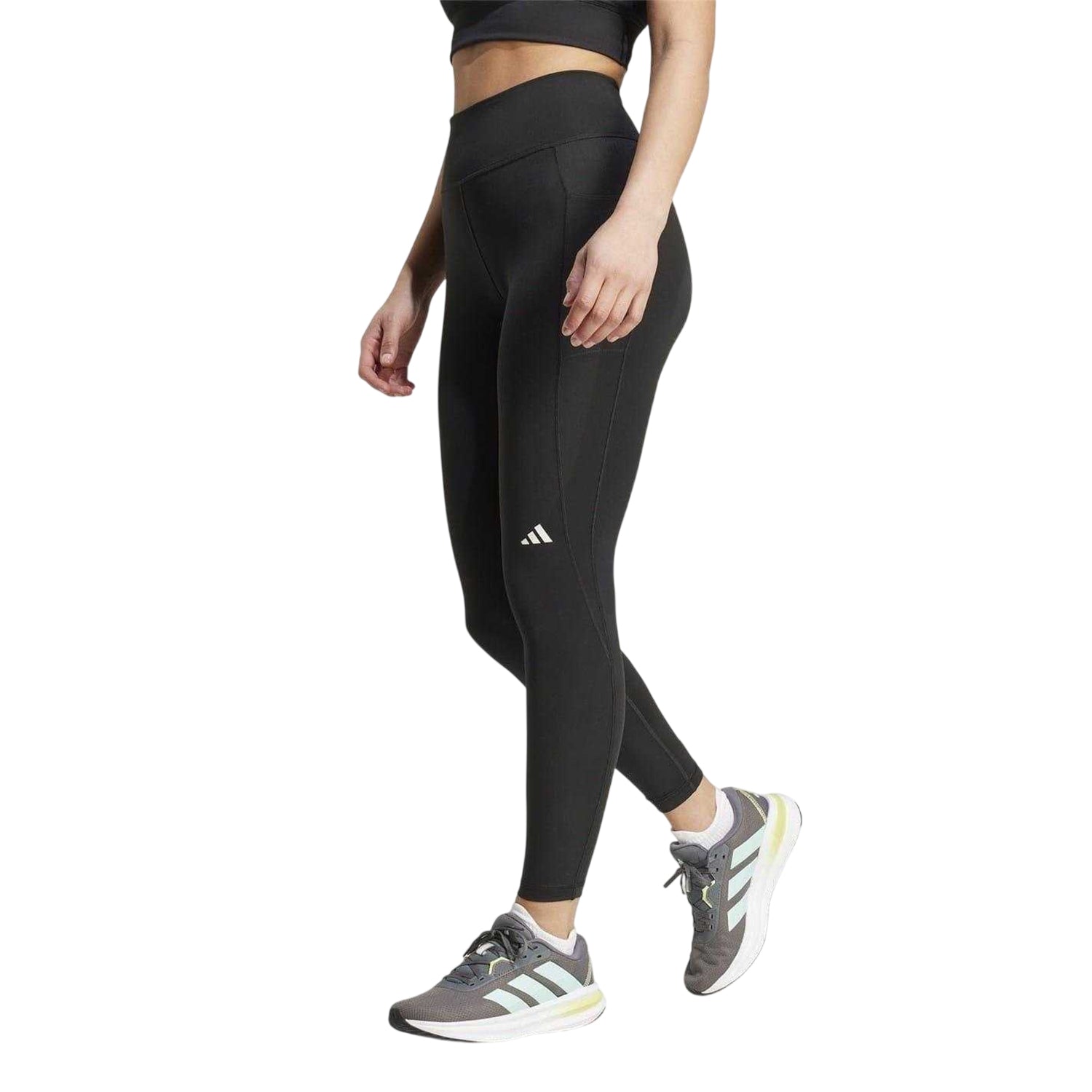 Black - Side - Adidas Womens-Ladies Own The Run 7-8 Leggings