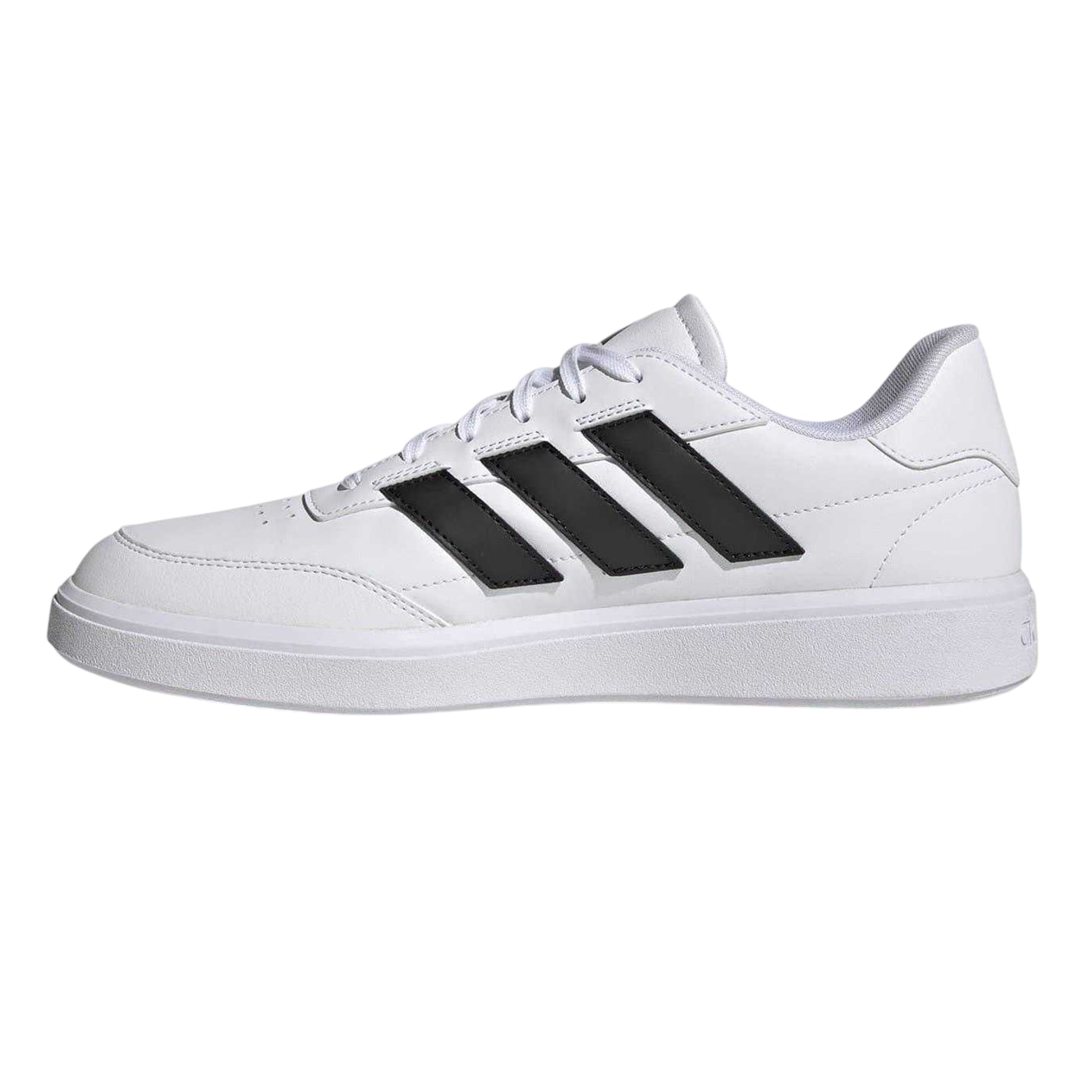 White - Side - Adidas Mens Courtblock Flat Trainers
