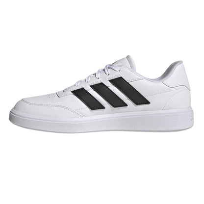 White - Side - Adidas Mens Courtblock Flat Trainers