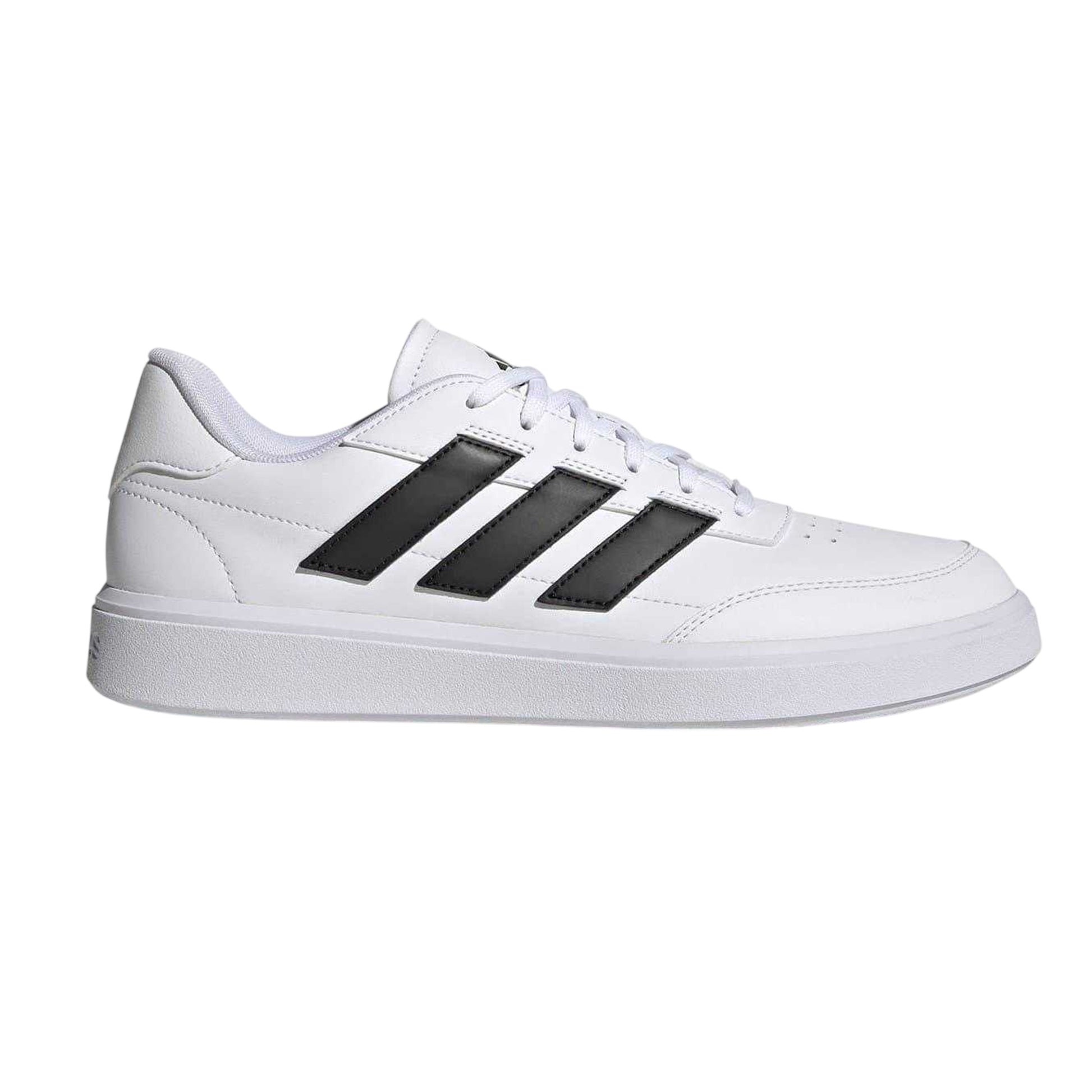 White - Front - Adidas Mens Courtblock Flat Trainers
