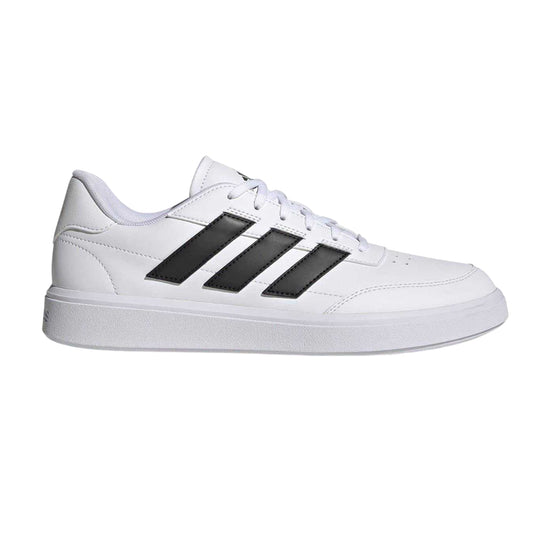 White - Front - Adidas Mens Courtblock Flat Trainers