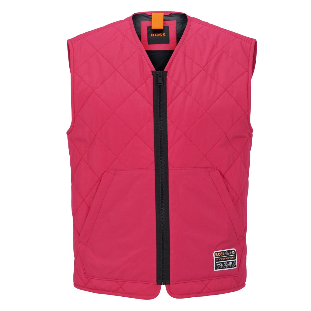 Pink - Front - Boss Mens Okella Gilet