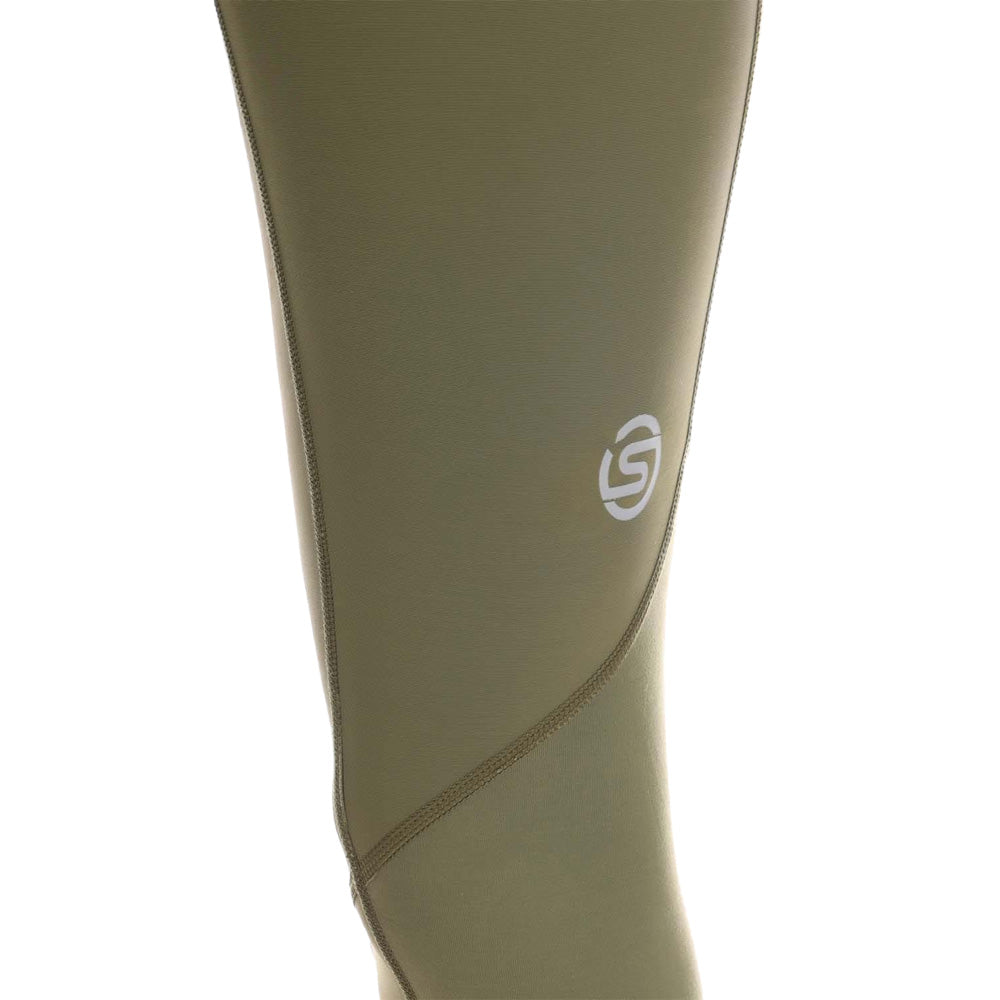 Khaki Green - Side - Skins Womens-Ladies Series-3 Skyscraper Leggings