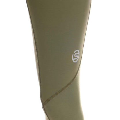 Khaki Green - Side - Skins Womens-Ladies Series-3 Skyscraper Leggings