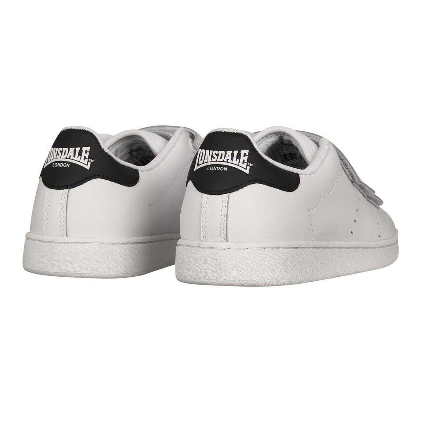 White-Navy - Back - Lonsdale Mens Leyton Triple Strap Flat Trainers