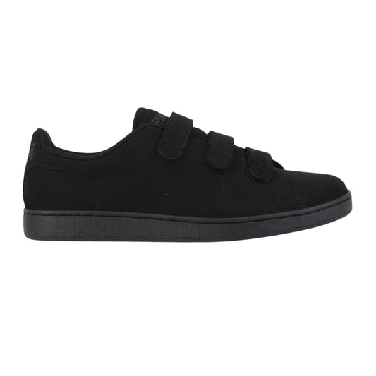 Black - Front - Lonsdale Mens Leyton Triple Strap Flat Trainers