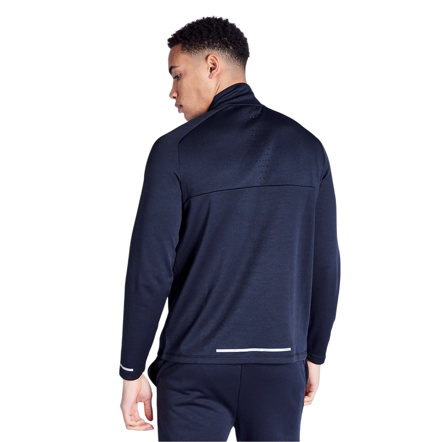 Black - Back - 11 Degrees Mens Oxygen Quarter Zip Long-Sleeved Top