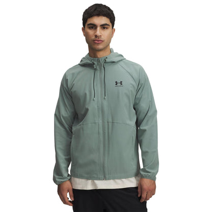 Green-Blue - Front - Under Armour Mens Plain Drawstring Windbreaker
