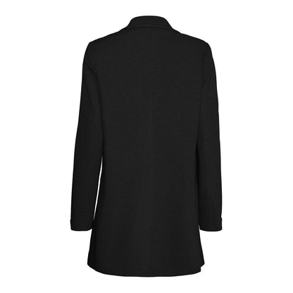 Black - Back - Vero Moda Womens-Ladies Verina Single-Breasted Longline Blazer