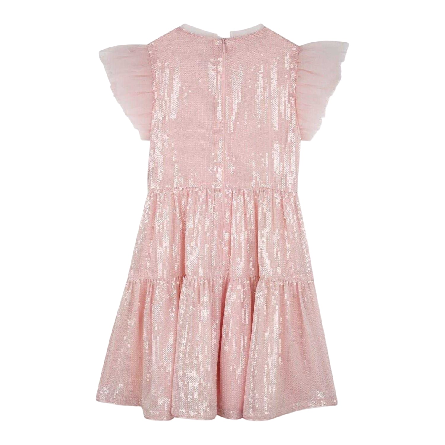 Pale Pink - Back - Billieblush Girls Peplum Dress