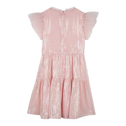 Pale Pink - Back - Billieblush Girls Peplum Dress