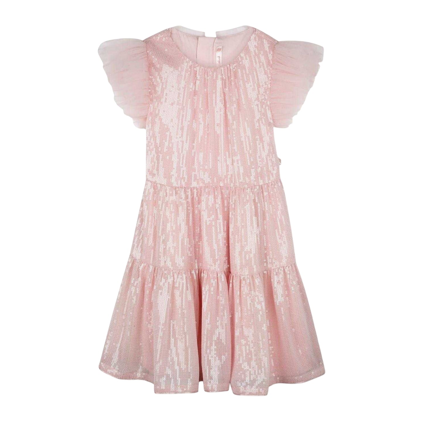Pale Pink - Front - Billieblush Girls Peplum Dress