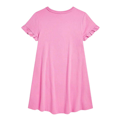 Pink - Back - Ralph Lauren Girls Polo Bear Cotton Dress