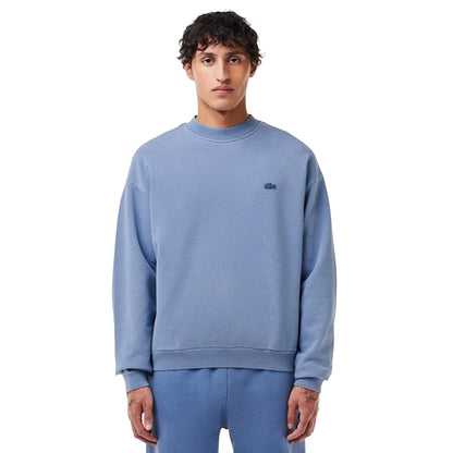 Blue - Pack Shot - Lacoste Mens Natural Dyed Loose Fit Sweatshirt