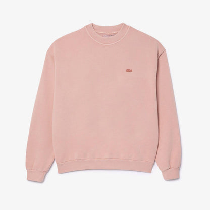 Pink - Front - Lacoste Mens Natural Dyed Loose Fit Sweatshirt
