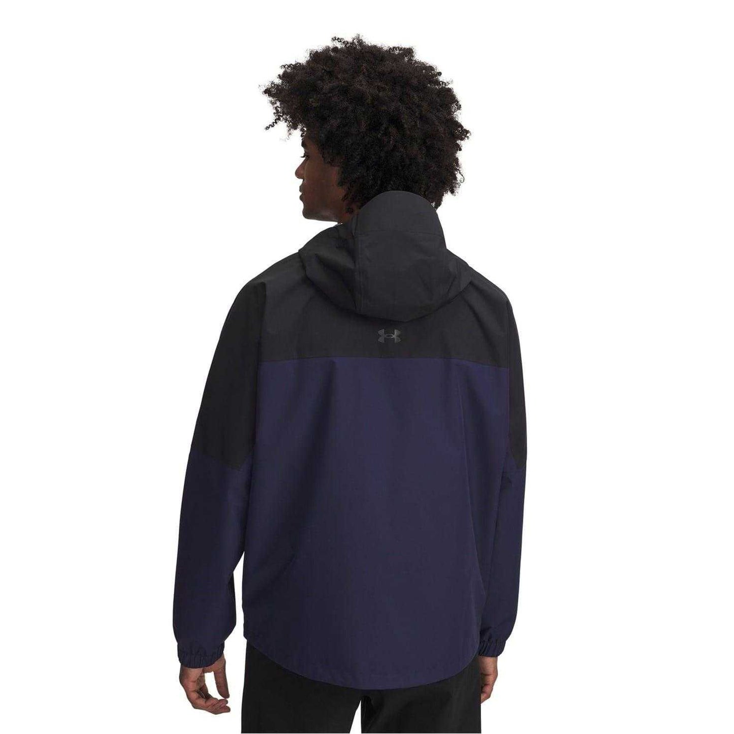 Black - Back - Under Armour Mens Cloudstrike Waterproof Anorak