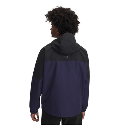 Black - Back - Under Armour Mens Cloudstrike Waterproof Anorak