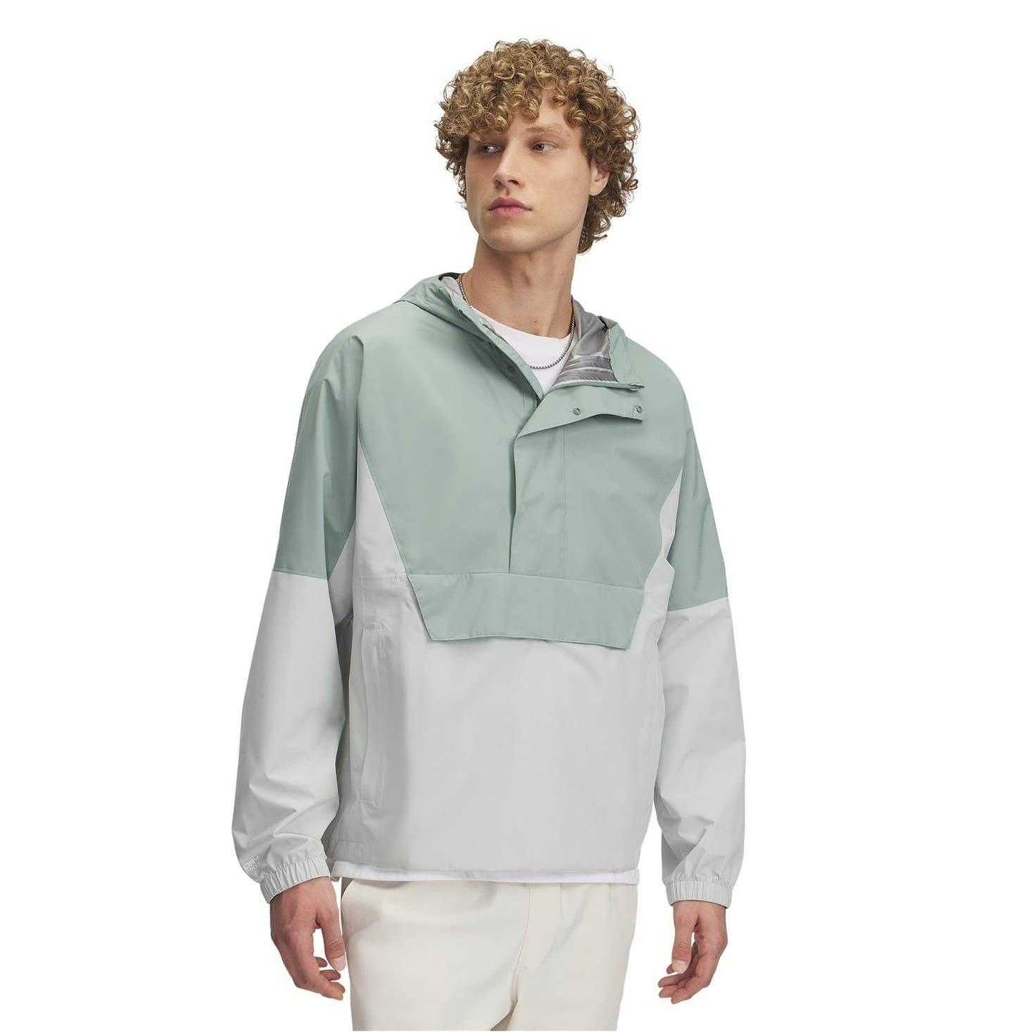 Green - Front - Under Armour Mens Cloudstrike Waterproof Anorak