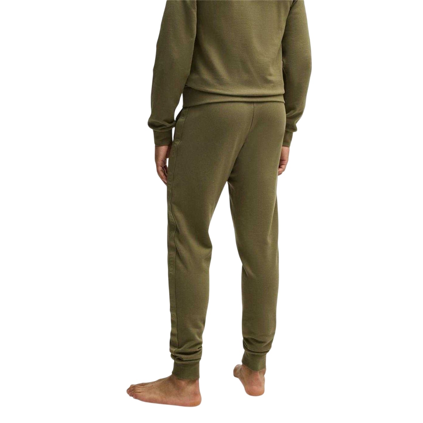 Green - Back - Boss Mens Tapered Jogging Bottoms