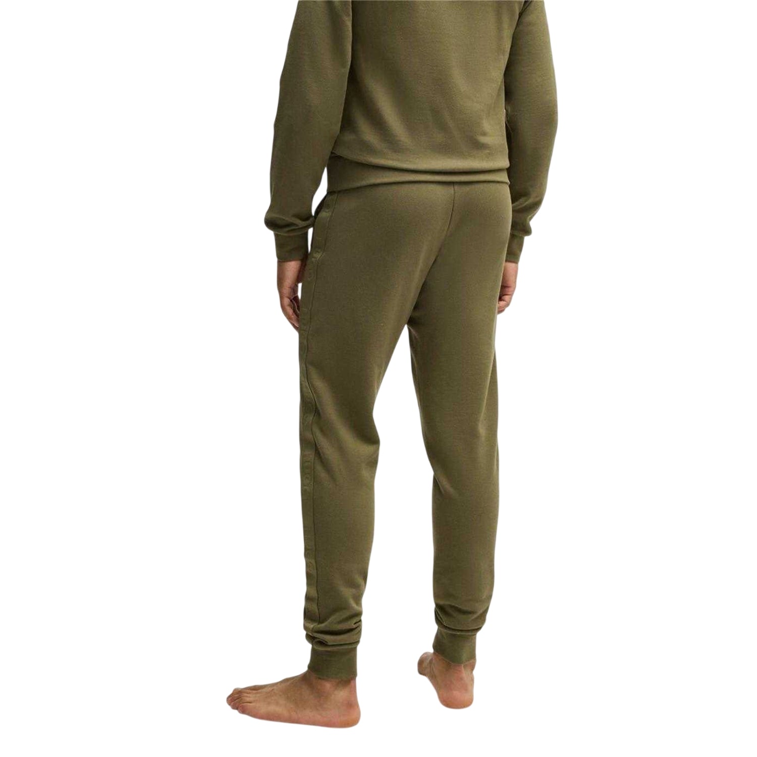 Green - Back - Boss Mens Tapered Jogging Bottoms