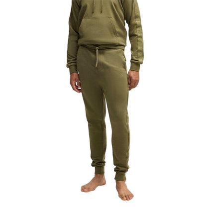 Green - Side - Boss Mens Tapered Jogging Bottoms