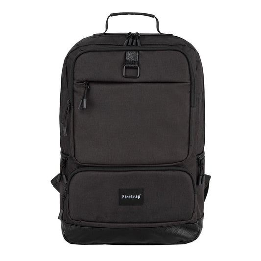 Black - Front - Firetrap Kingdom Laptop Backpack