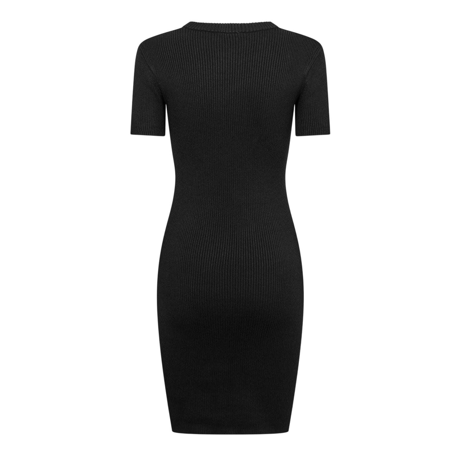 Black - Back - Jack Wills Womens-Ladies Ribbed Mini Dress