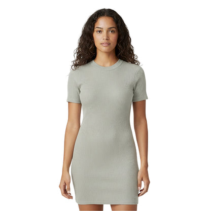 Washed Khaki - Side - Jack Wills Womens-Ladies Ribbed Mini Dress