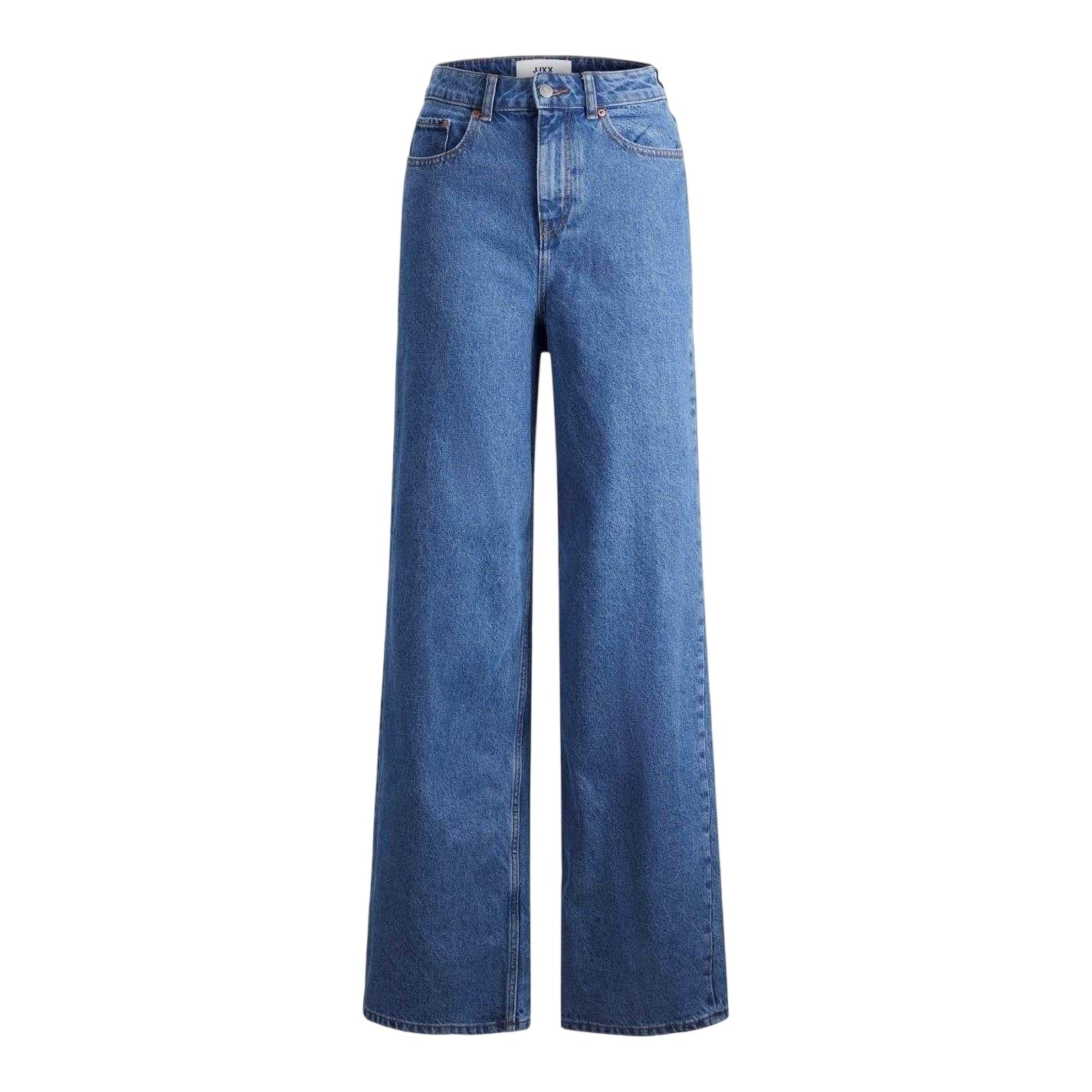 Medium Blue - Front - JJXX Womens-Ladies Wide Leg Jeans
