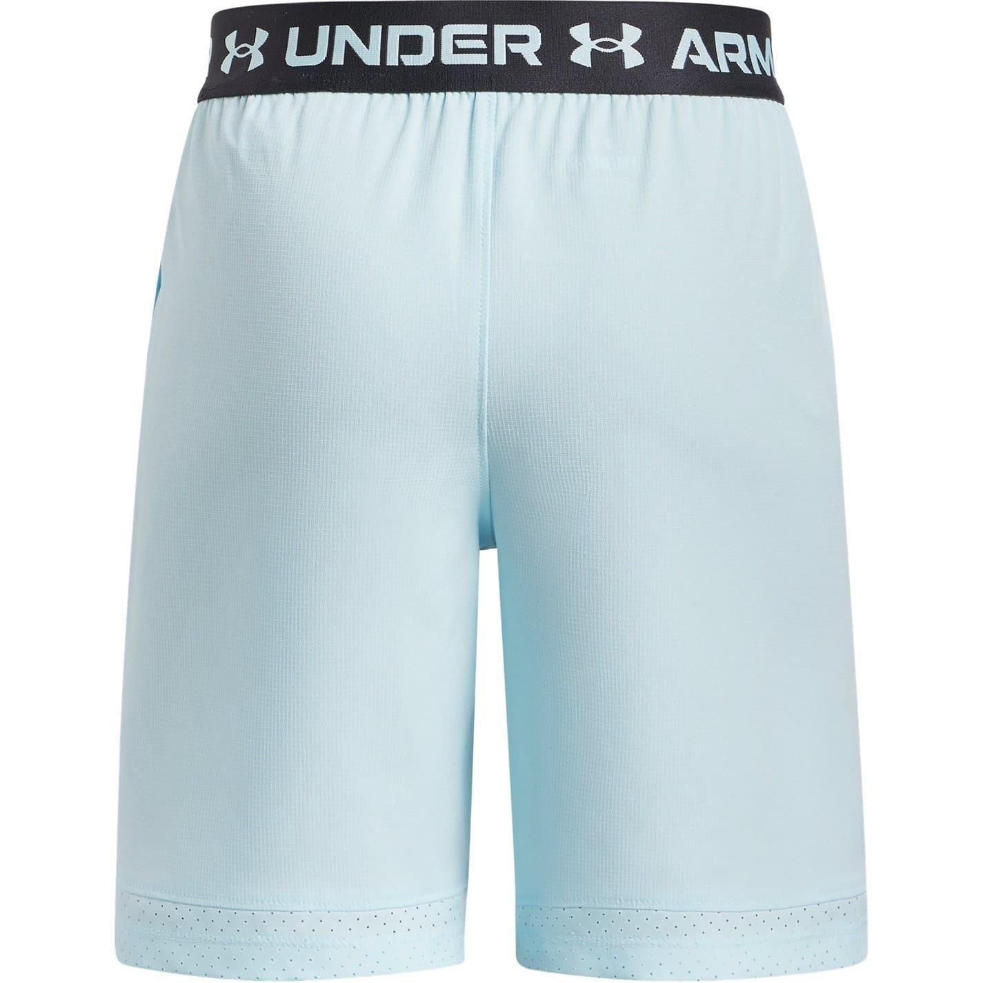 Blue - Back - Under Armour Boys Vanish Lightweight Gym Shorts