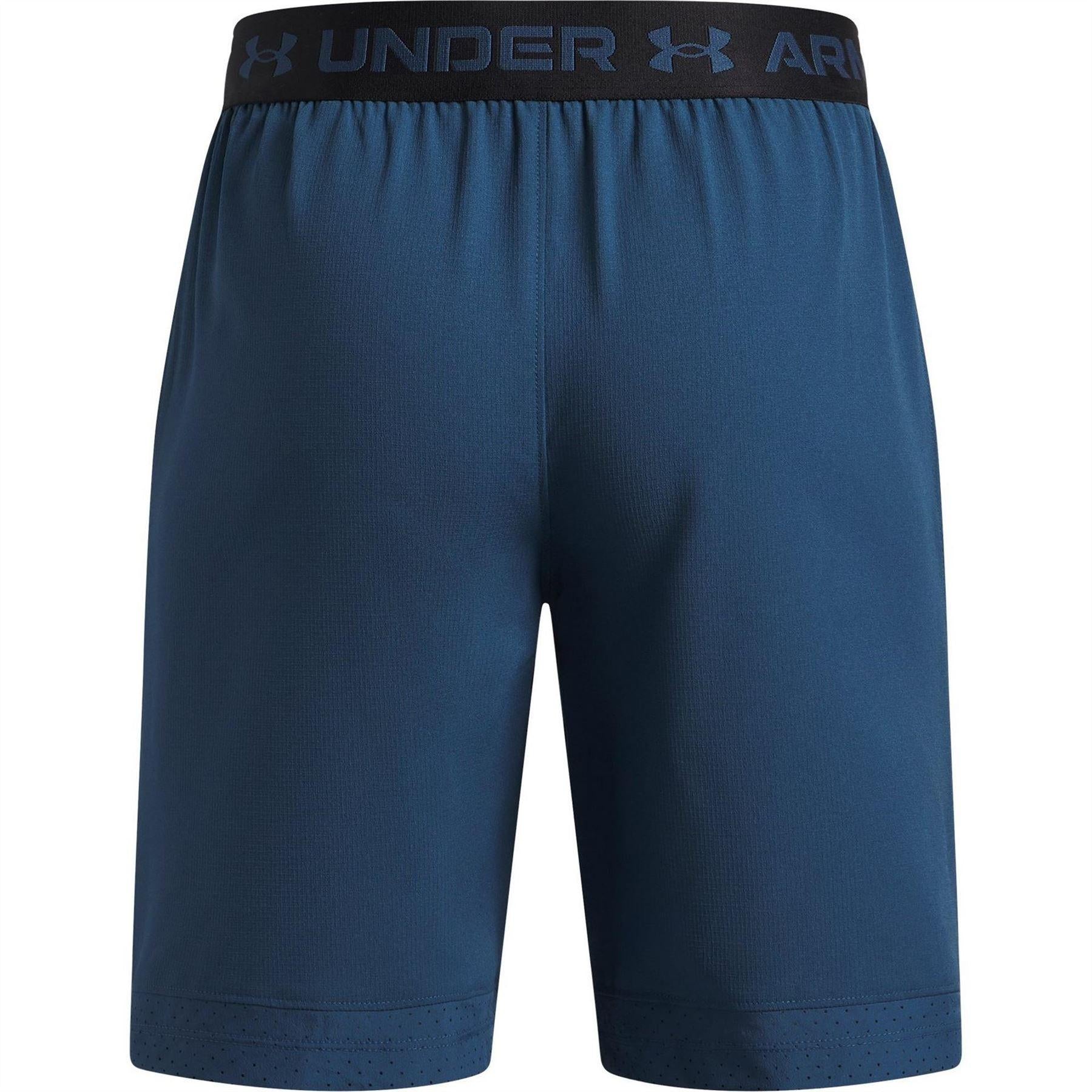 Blue-Black - Back - Under Armour Boys Vanish Lightweight Gym Shorts