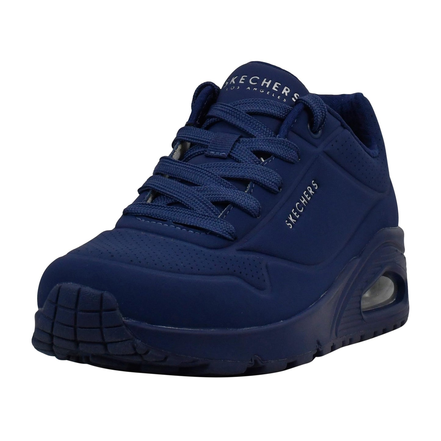 Navy - Close up - Skechers Womens-Ladies Durabuck Uno Trainers