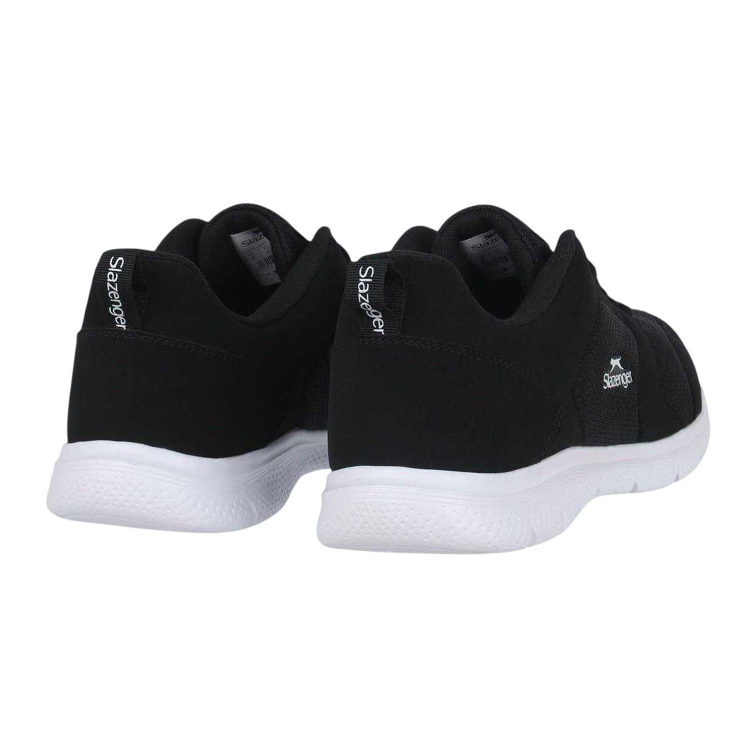 Black-White - Back - Slazenger Mens Force Mesh Trainers