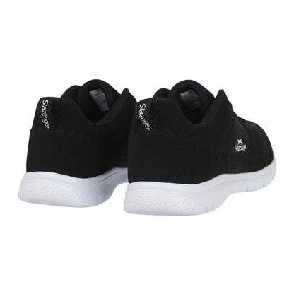 Black-White - Back - Slazenger Mens Force Mesh Trainers