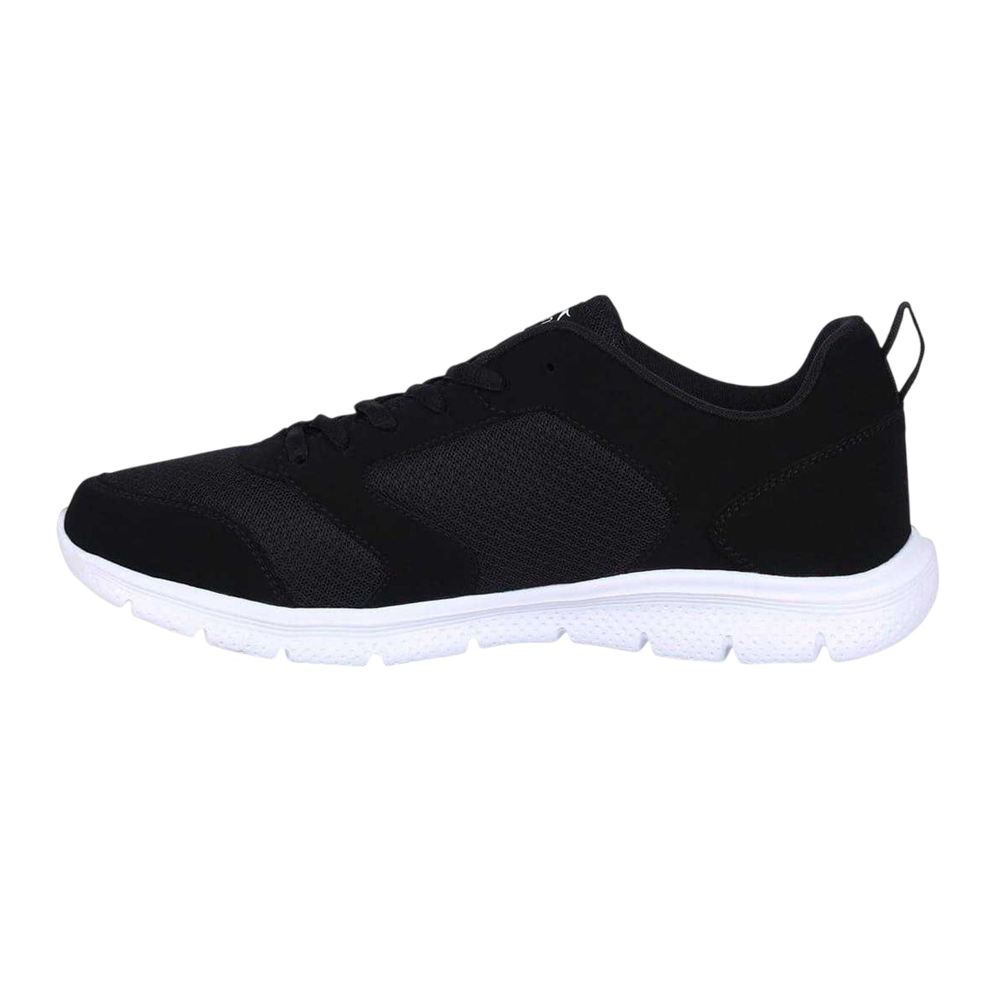 Black-White - Side - Slazenger Mens Force Mesh Trainers