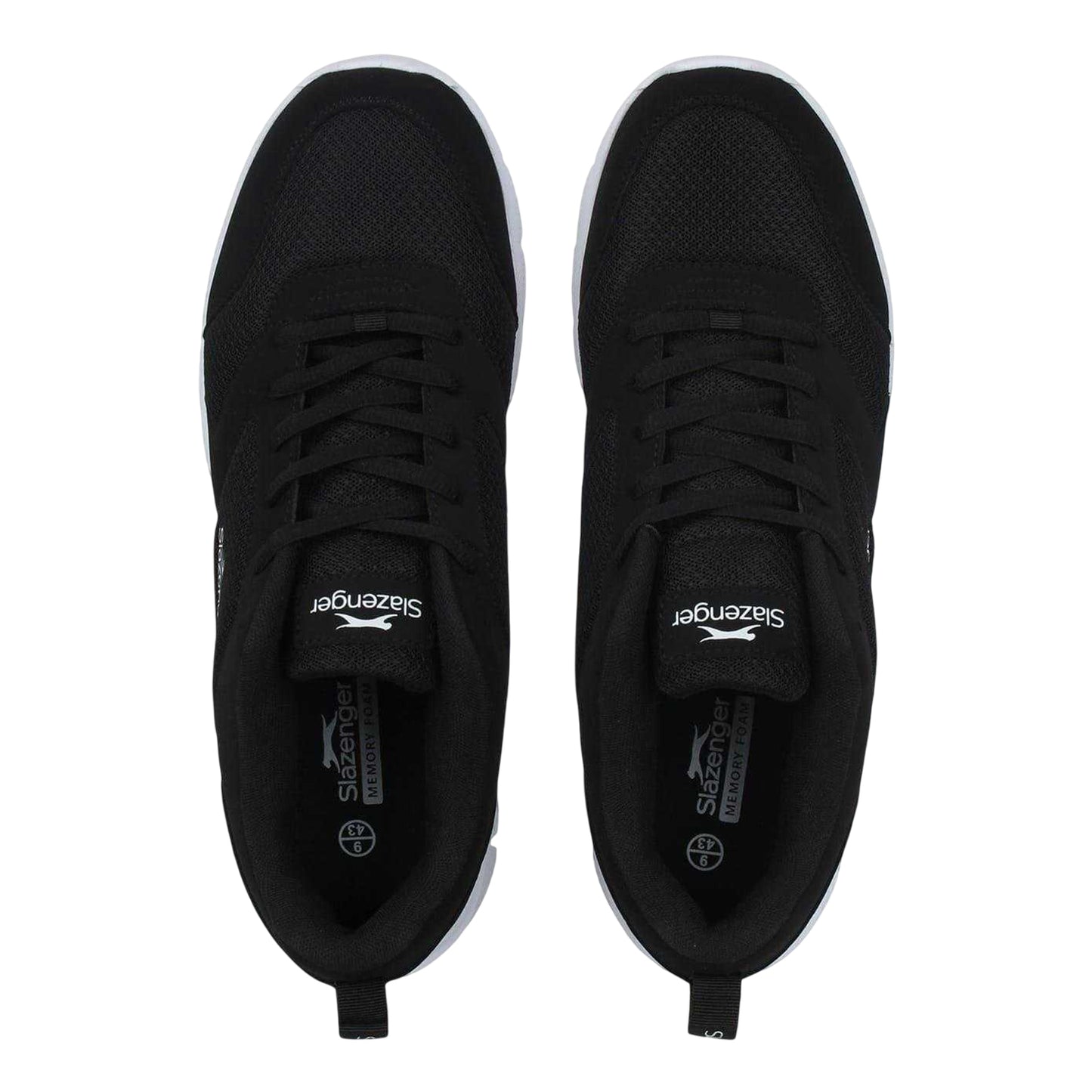 Black-White - Lifestyle - Slazenger Mens Force Mesh Trainers