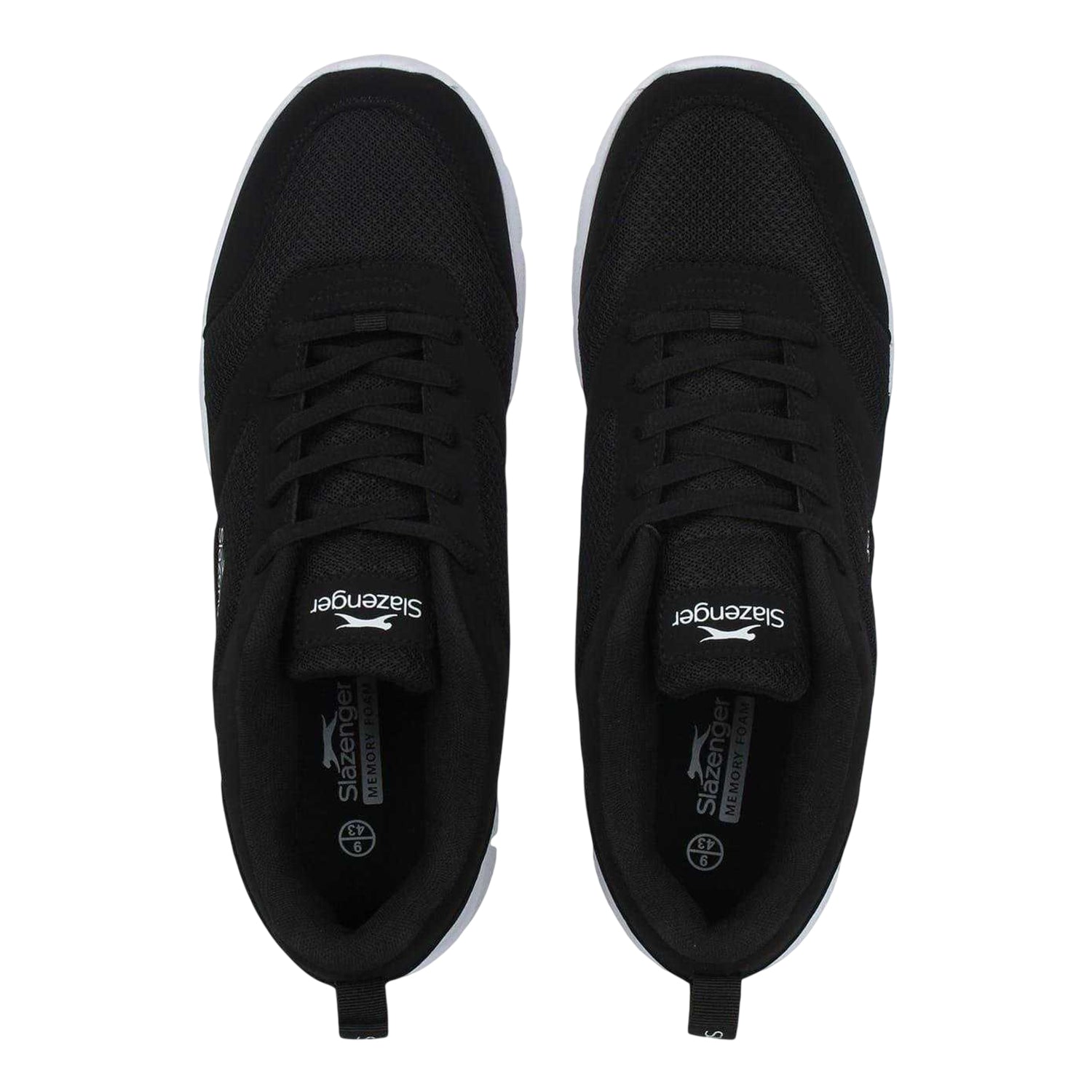 Black-White - Lifestyle - Slazenger Mens Force Mesh Trainers