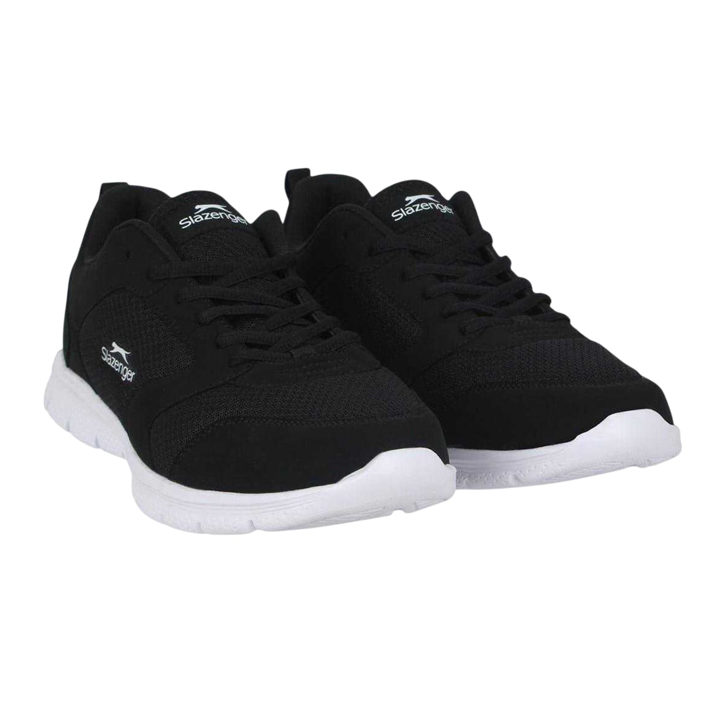 Black-White - Pack Shot - Slazenger Mens Force Mesh Trainers