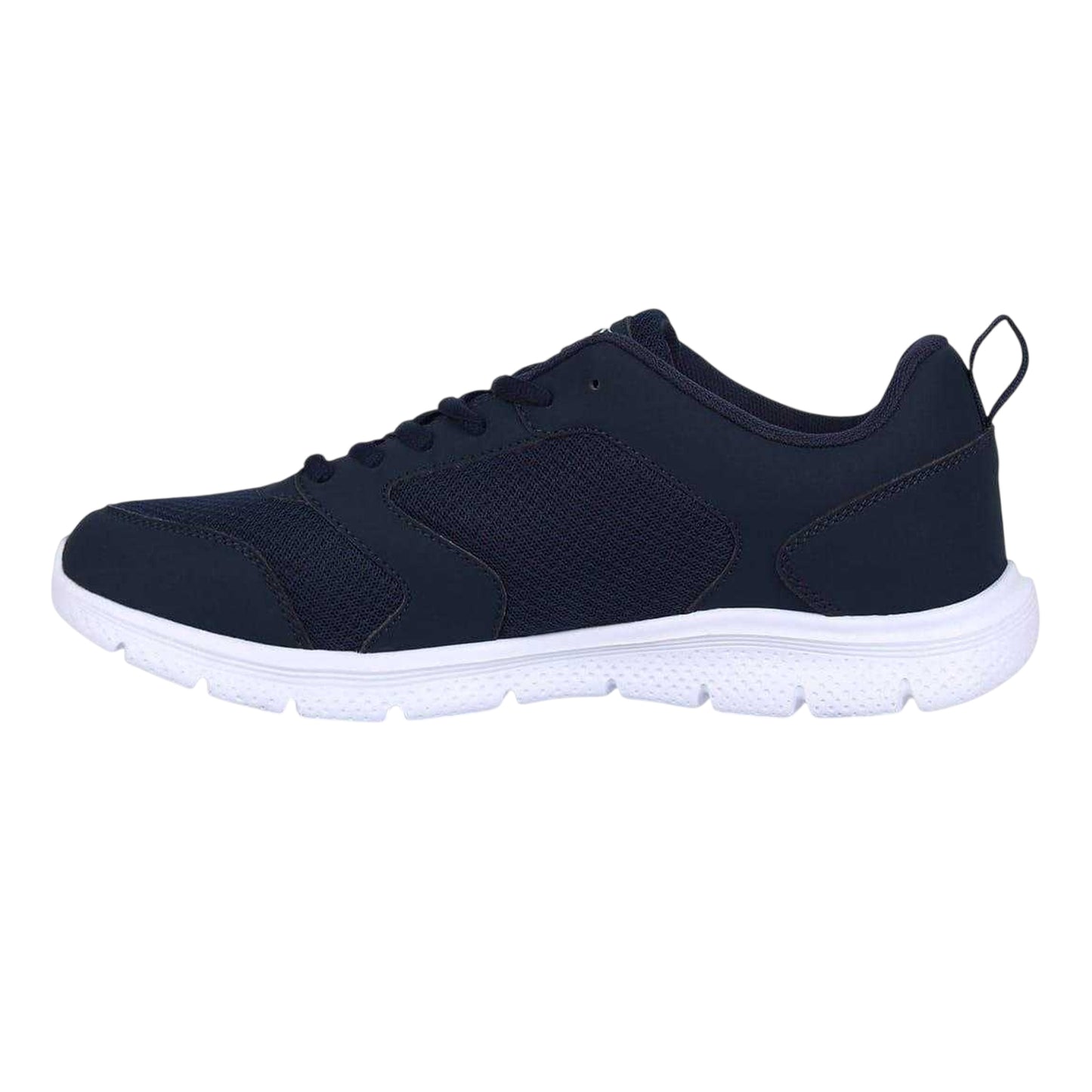 Navy-White - Side - Slazenger Mens Force Mesh Trainers