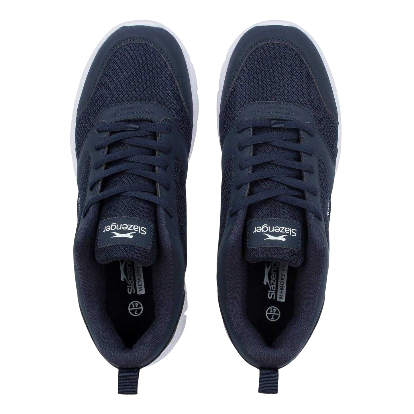 Navy-White - Lifestyle - Slazenger Mens Force Mesh Trainers