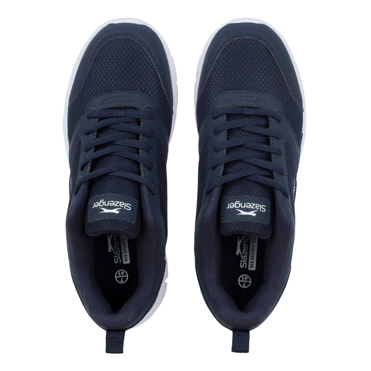 Navy-White - Lifestyle - Slazenger Mens Force Mesh Trainers