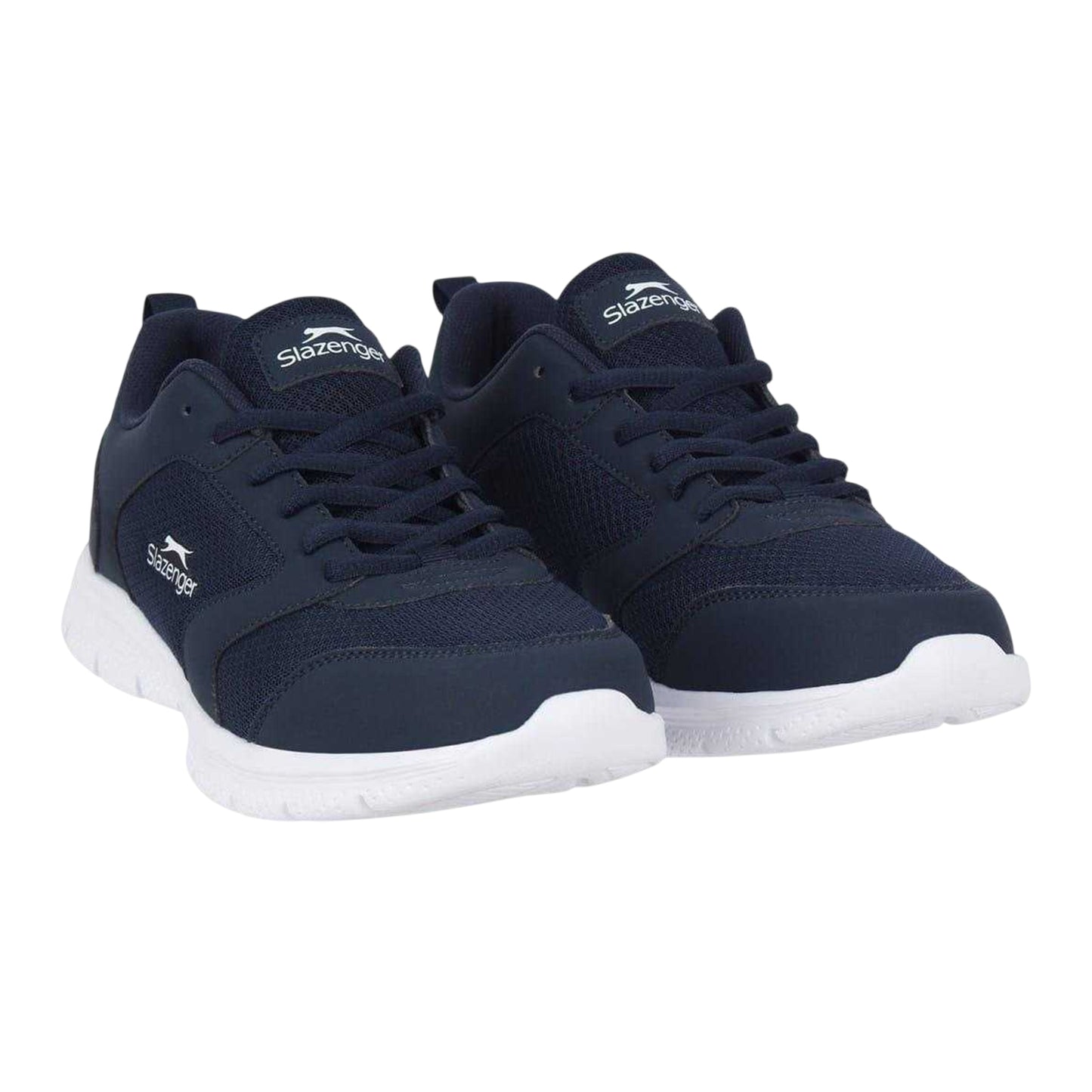 Navy-White - Pack Shot - Slazenger Mens Force Mesh Trainers