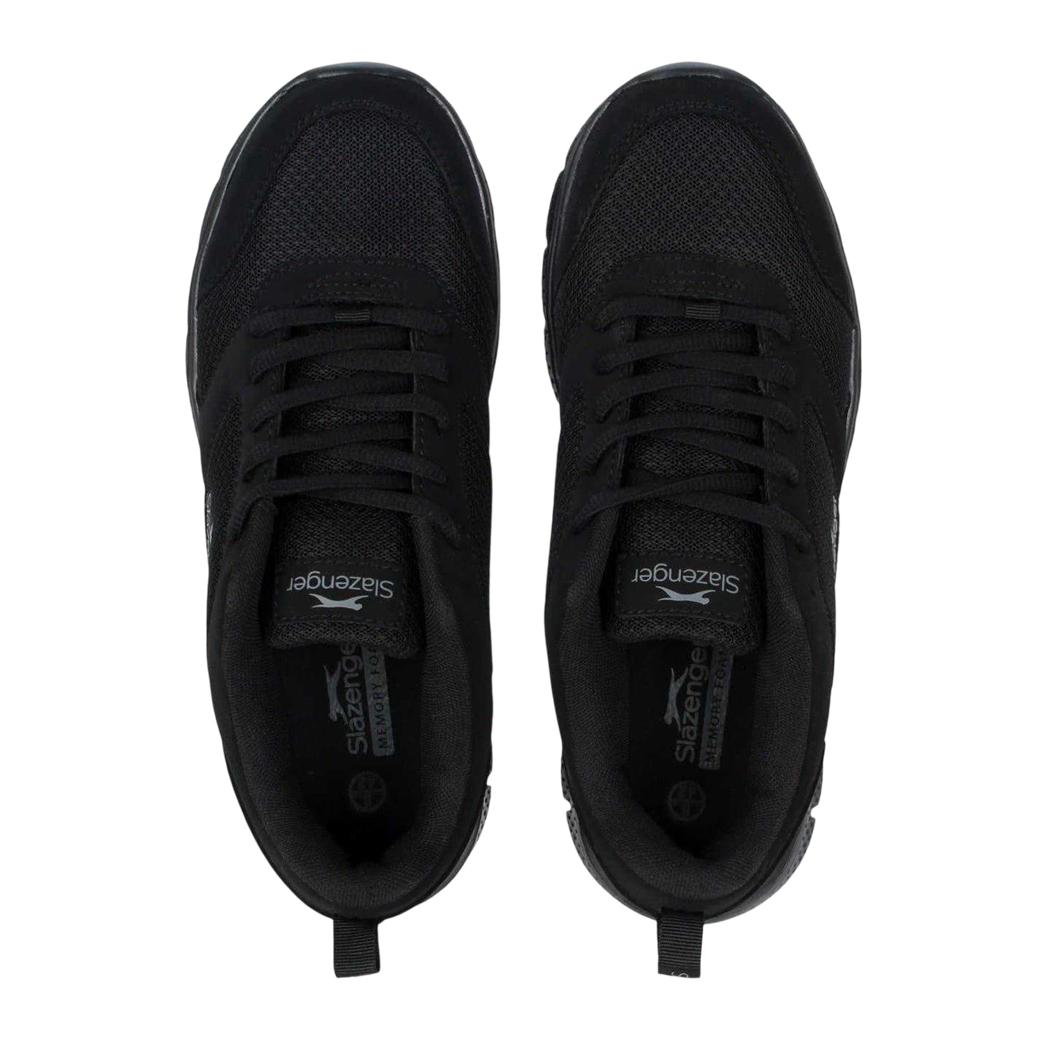 Black-Black - Lifestyle - Slazenger Mens Force Mesh Trainers