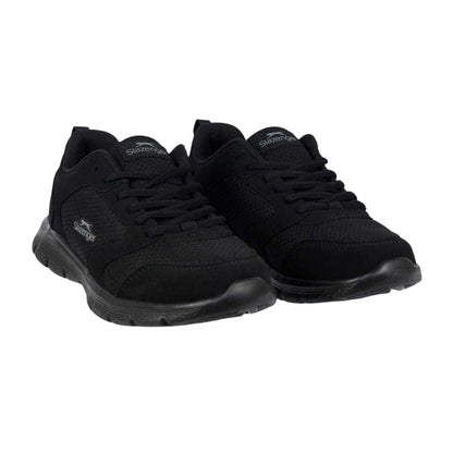 Black-Black - Pack Shot - Slazenger Mens Force Mesh Trainers