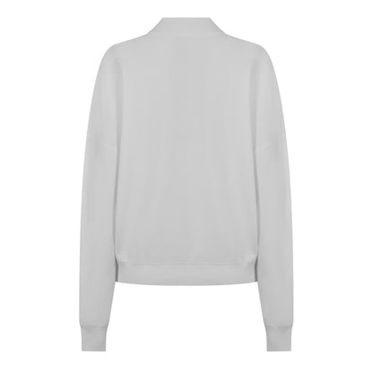 Vintage White - Back - Jack Wills Womens-Ladies Knitted Quarter Zip Jumper