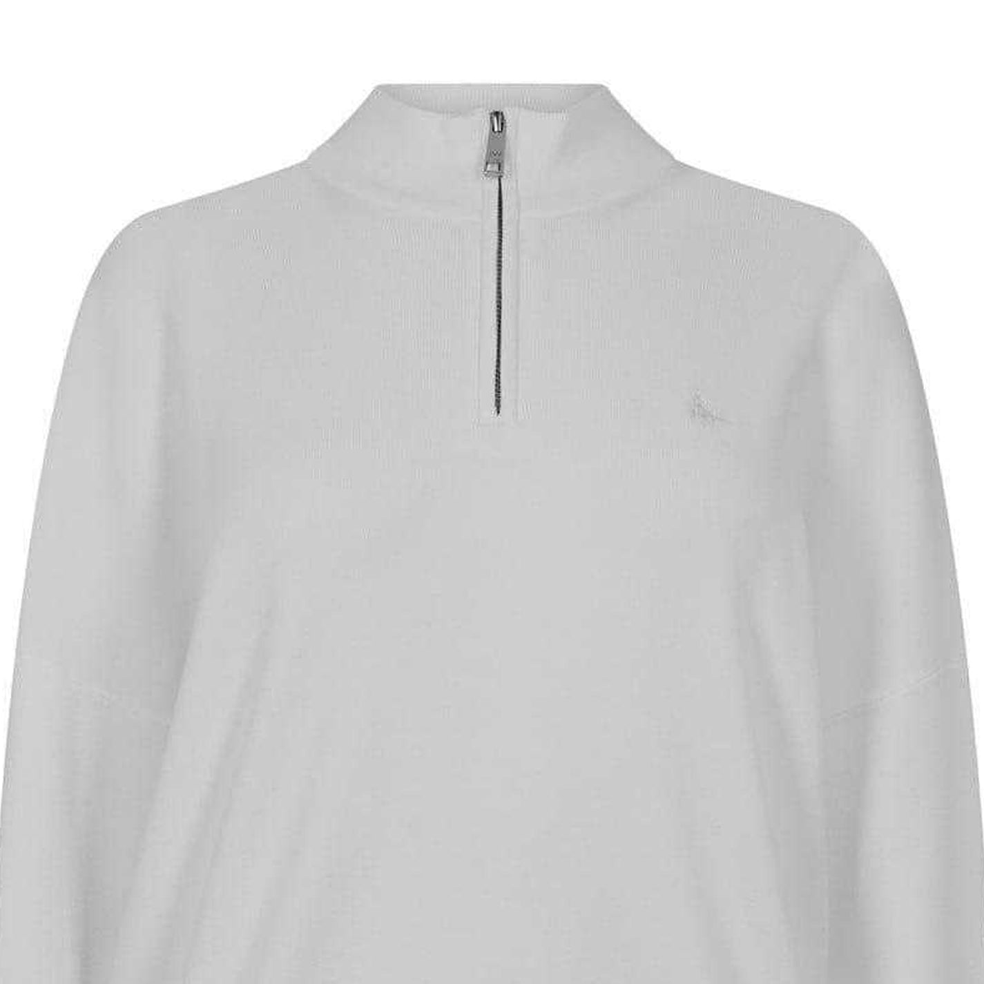Vintage White - Side - Jack Wills Womens-Ladies Knitted Quarter Zip Jumper