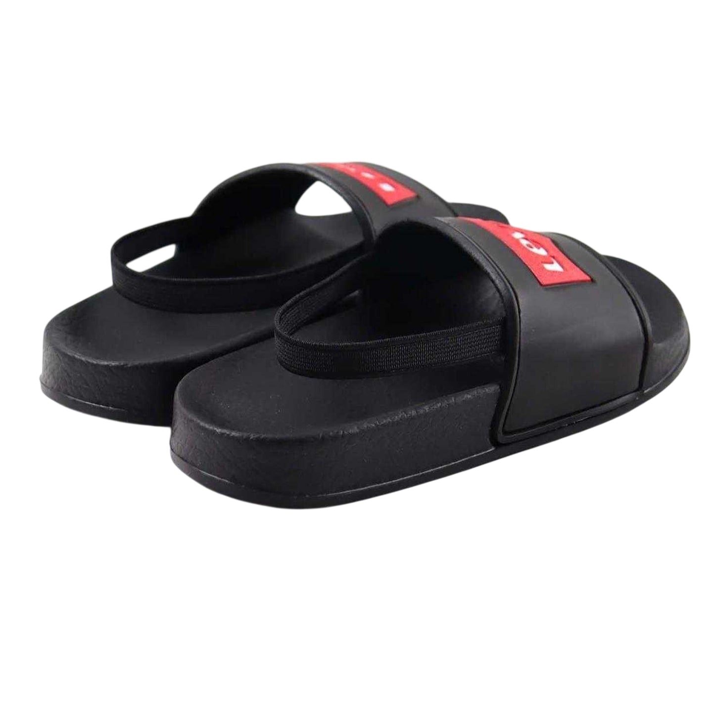 Black - Back - Levis Childrens-Kids Batwing Logo Sliders