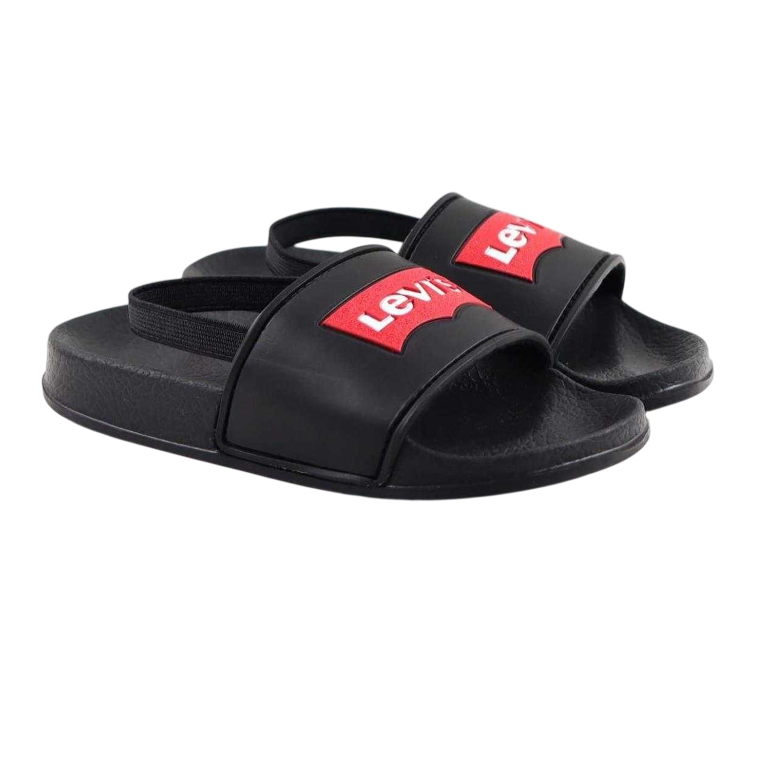 Black - Lifestyle - Levis Childrens-Kids Batwing Logo Sliders