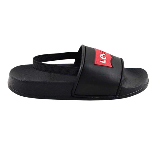 Black - Front - Levis Childrens-Kids Batwing Logo Sliders